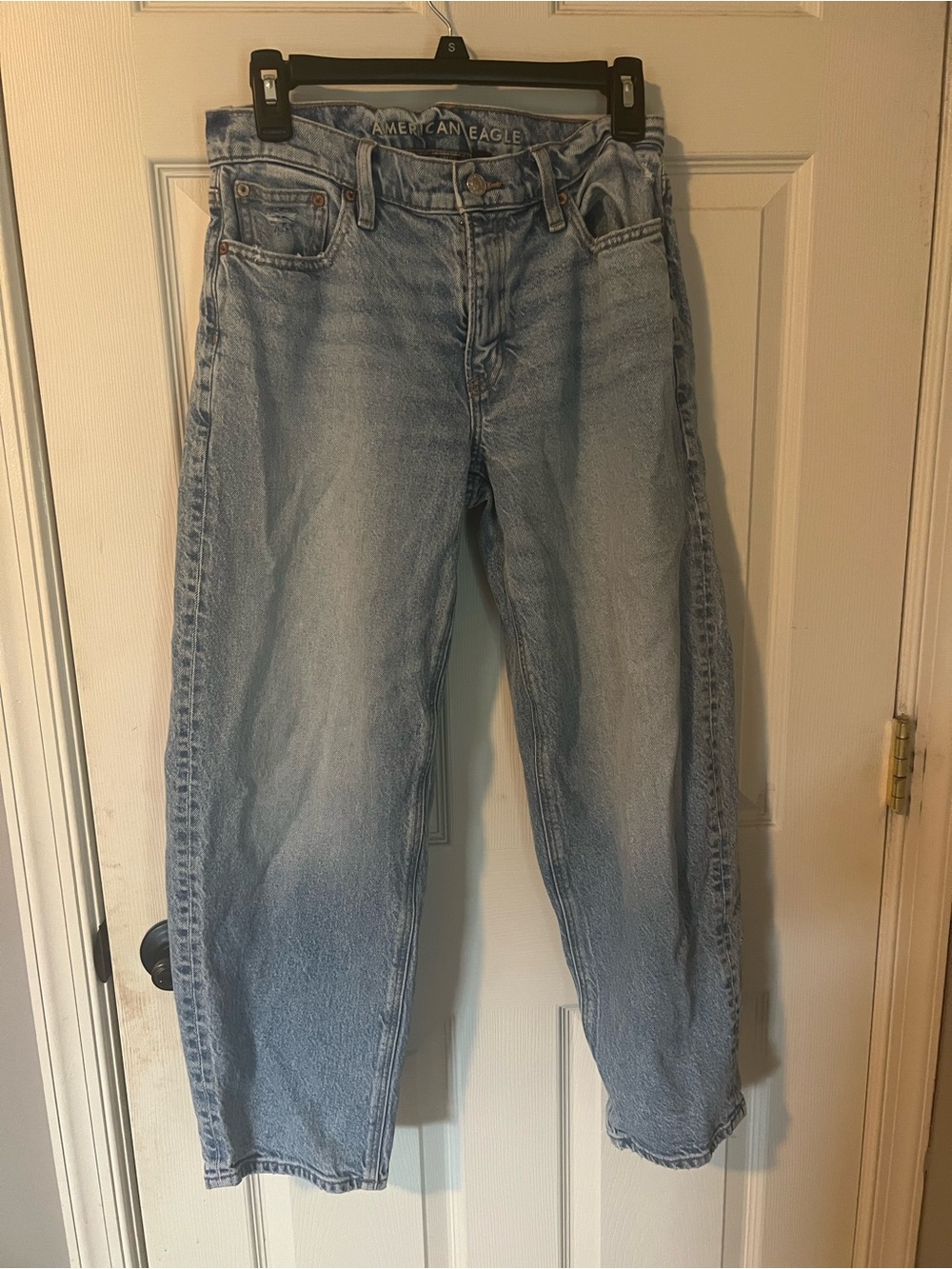 American Eagle Light Blue Denim Jeans with Brown Patch
